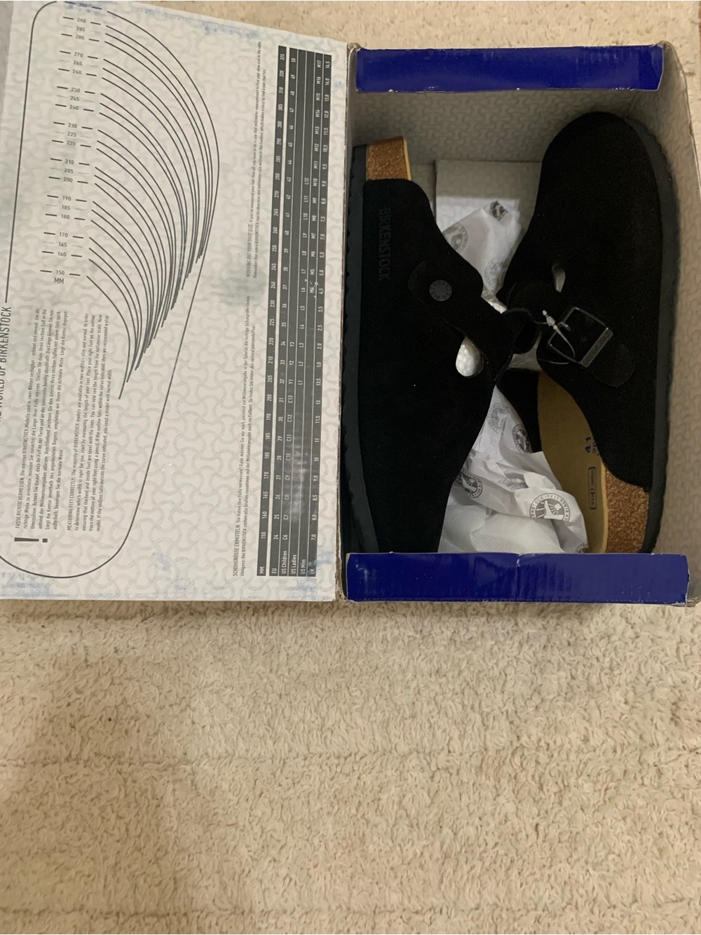 Birkenstock Boston Suede Clog - Black